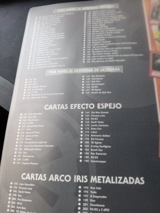 Álbum de cartas coleccionables Star Wars  de Topps