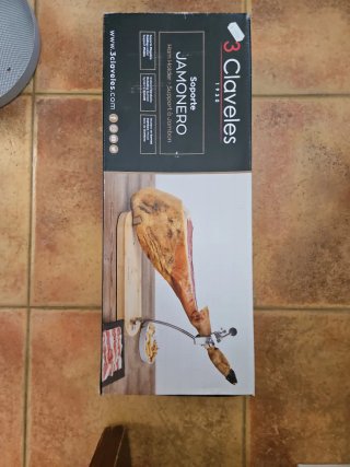 Soporte Jamonero 3 Claveles Plegable Bambú