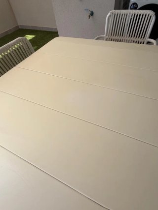 Mesa de jardín Sklum blanca
