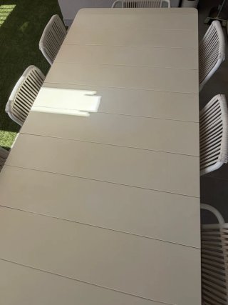 Mesa de jardín Sklum blanca