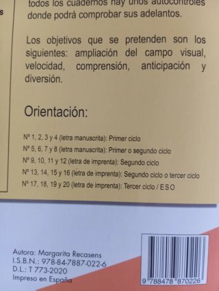 NUEVO !!! CUADERNILLO PRÁCTICAS DE LECTURA