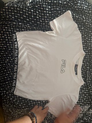 Camiseta Fila Blanca Crop Top