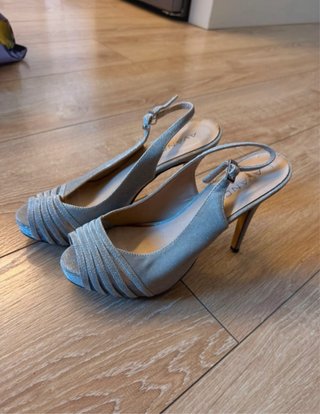 Zapatos de fiesta plateados Avance Talla 39