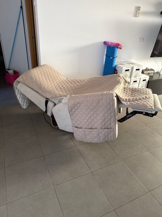 Sillón Relax Eléctrico Tela Beige + ProtectorZara