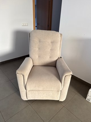 Sillón Relax Eléctrico Tela Beige + ProtectorZara