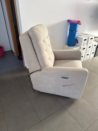 Sillón Relax Eléctrico Tela Beige + ProtectorZara