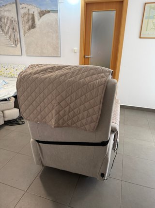 Sillón Relax Eléctrico Tela Beige + ProtectorZara
