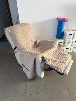Sillón Relax Eléctrico Tela Beige + ProtectorZara