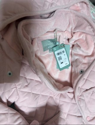 Buzo acolchado rosa 9-12 meses