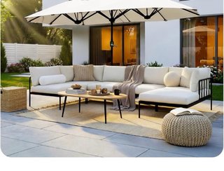 Sombrilla XL Patio Beige