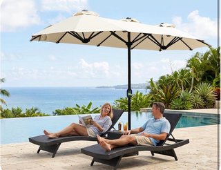 Sombrilla XL Patio Beige