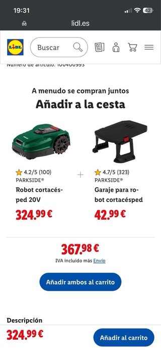 Robot cortacésped Parkside Smart 20V