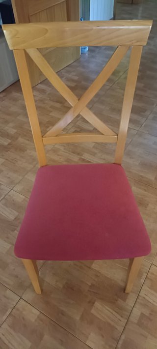 Conjunto mesa y 4 sillas comedor madera