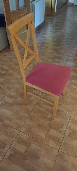 Conjunto mesa y 4 sillas comedor madera