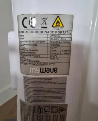 Aire Acondicionado Portátil My Wave Blanco