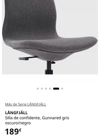 Silla oficina LÅNGFJÄLL 120€