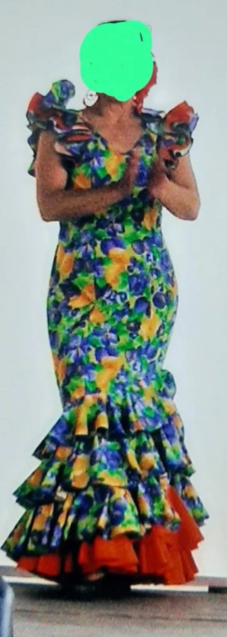 Vestido Flamenca Volantes Flores