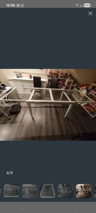 Mesa comedor extensible cristal y madera