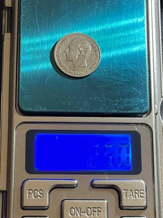 50 Centesimi Alfonso XII 1880 Argento
