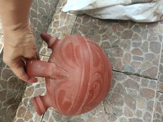 Hucha artesanal de barro