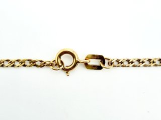 Cadena Barbada doble de oro 18k, 4.79 g, 45.5 cm.