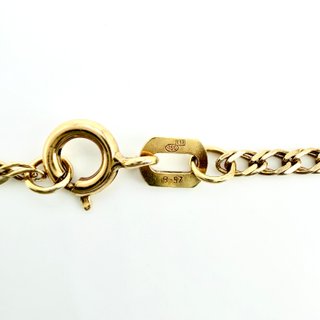 Cadena Barbada doble de oro 18k, 4.79 g, 45.5 cm.