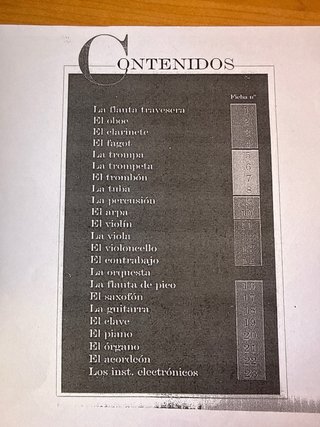 Los instrumentos musicales