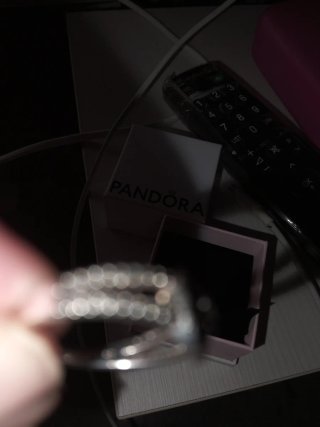 Anillo Pandora Plata Circonitas Doble Aro