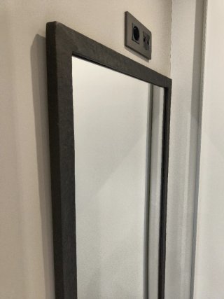 Espejo de pared negro hierro