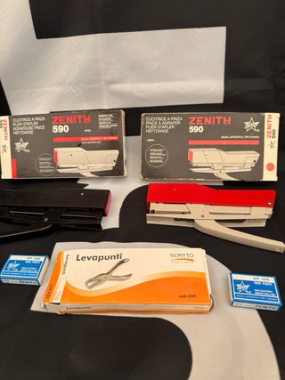2 Cucitrici Zenith 590 + Scatole Punti
