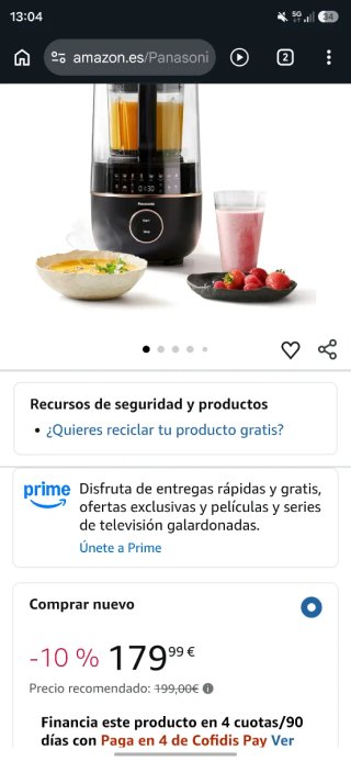 Panasonic MX-GX4401 Batidora Cocina