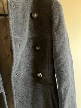 Max Mara Giacca in cashmere grigia con cappuccio