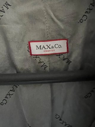 Max Mara Giacca in cashmere grigia con cappuccio