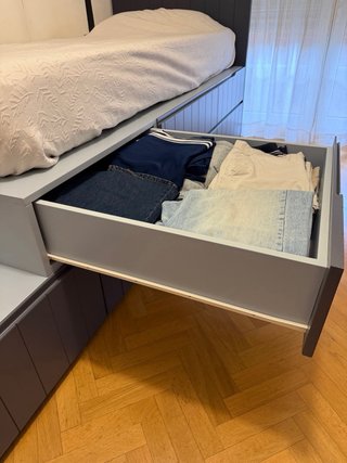 Cama modular juvenil con almacenaje