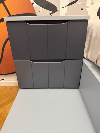 Cama modular juvenil con almacenaje