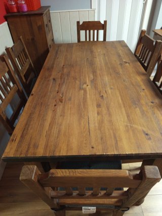 Mesa comedor madera rústica