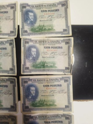 Lote 8 Billetes 100 Pesetas Banco de España 1925
