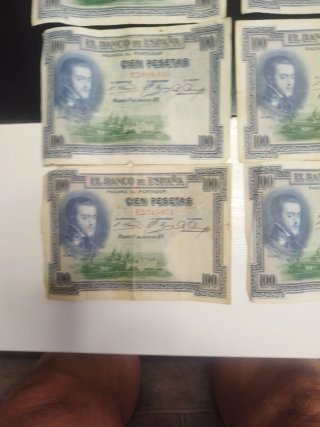 Lote 8 Billetes 100 Pesetas Banco de España 1925