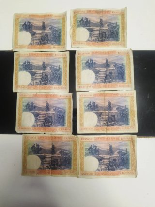 Lote 8 Billetes 100 Pesetas Banco de España 1925