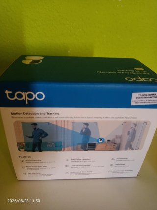 Cámara Seguridad Tapo Pan/Tilt Wi-Fi 2K.
