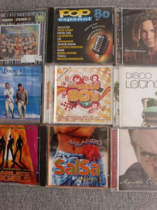 Lote 9 CDs Música Variada Pop Latino Salsa