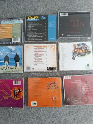 Lote 9 CDs Música Variada Pop Latino Salsa