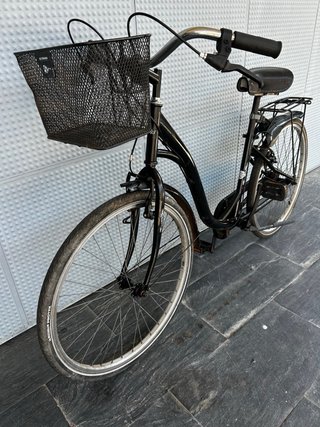 Bicicleta cesta Paseos Negra revisada Talla S