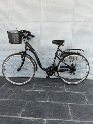 Bicicleta cesta Paseos Negra revisada Talla S