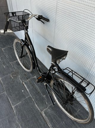 Bicicleta cesta Paseos Negra revisada Talla S