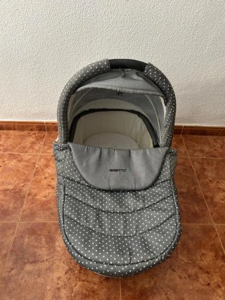 Trío Carrito Bebé 3 Piezas Gris Lunares