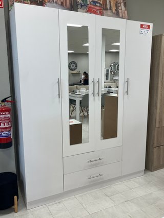 Armario 4 puertas blanco con espejos NUEVO