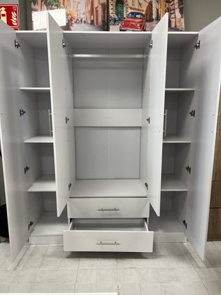 Armario 4 puertas blanco con espejos NUEVO