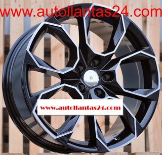 8814 JUEGO DE 4 LLANTAS SKODA BLACK METAL r609261
