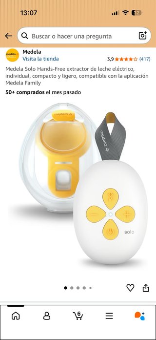 Sacaleches Medela Solo Hands-Free